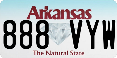 AR license plate 888VYW