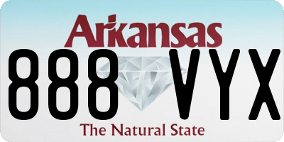 AR license plate 888VYX