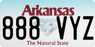 AR license plate 888VYZ