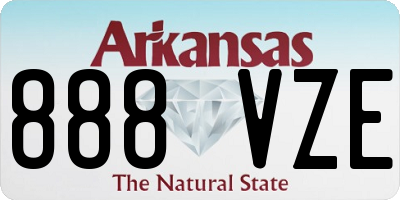 AR license plate 888VZE