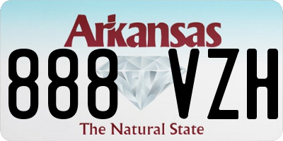 AR license plate 888VZH