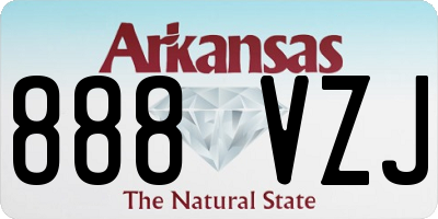 AR license plate 888VZJ