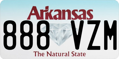 AR license plate 888VZM