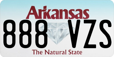 AR license plate 888VZS