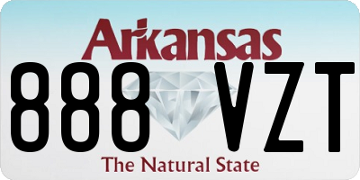 AR license plate 888VZT