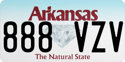AR license plate 888VZV