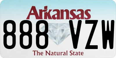 AR license plate 888VZW