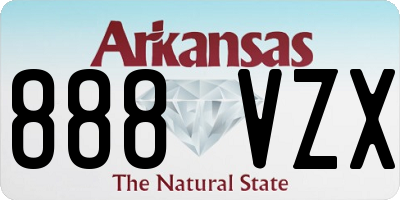 AR license plate 888VZX