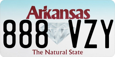 AR license plate 888VZY