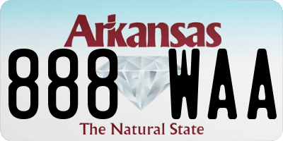 AR license plate 888WAA