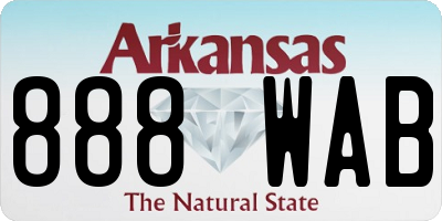 AR license plate 888WAB