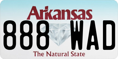 AR license plate 888WAD