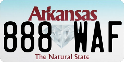 AR license plate 888WAF
