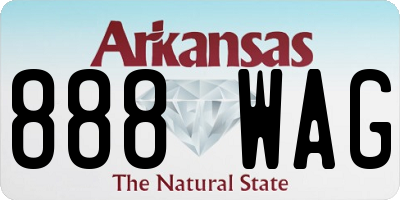 AR license plate 888WAG