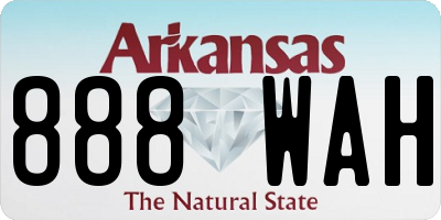 AR license plate 888WAH