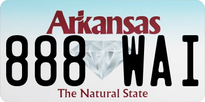 AR license plate 888WAI