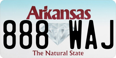AR license plate 888WAJ