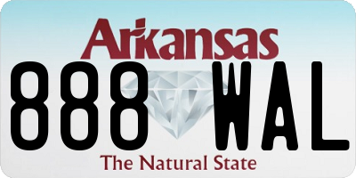AR license plate 888WAL