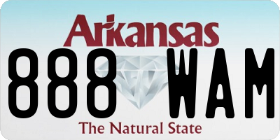 AR license plate 888WAM