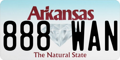 AR license plate 888WAN