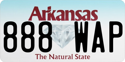 AR license plate 888WAP