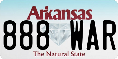 AR license plate 888WAR