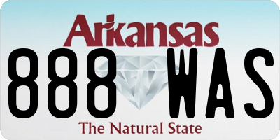 AR license plate 888WAS