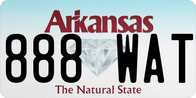 AR license plate 888WAT