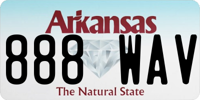 AR license plate 888WAV