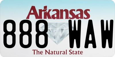 AR license plate 888WAW