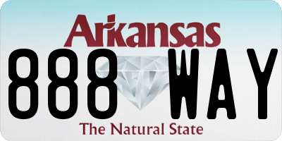 AR license plate 888WAY