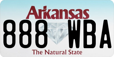 AR license plate 888WBA
