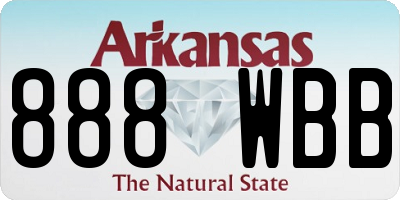 AR license plate 888WBB