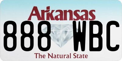 AR license plate 888WBC