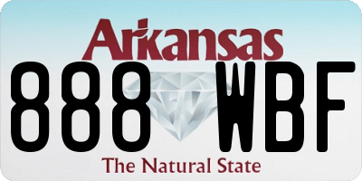 AR license plate 888WBF