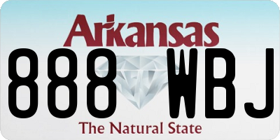 AR license plate 888WBJ