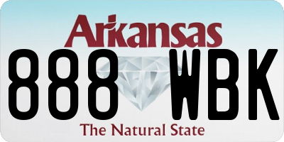 AR license plate 888WBK