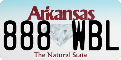 AR license plate 888WBL