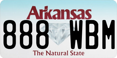 AR license plate 888WBM