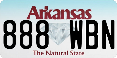 AR license plate 888WBN