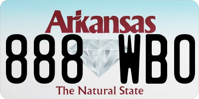 AR license plate 888WBO