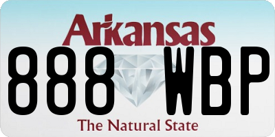 AR license plate 888WBP