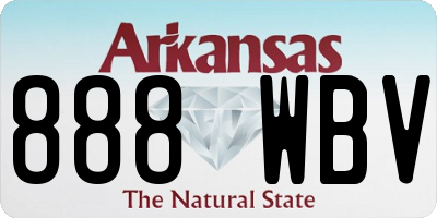 AR license plate 888WBV