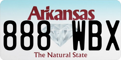 AR license plate 888WBX