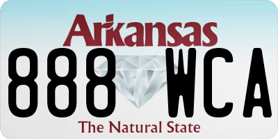AR license plate 888WCA