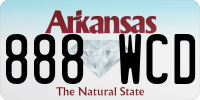 AR license plate 888WCD