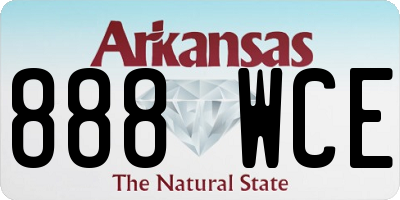 AR license plate 888WCE