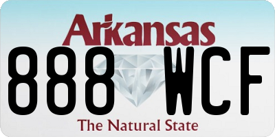 AR license plate 888WCF