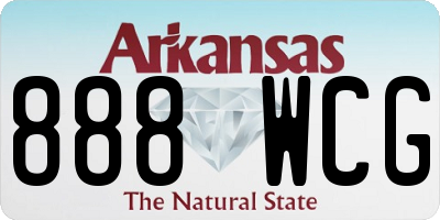 AR license plate 888WCG