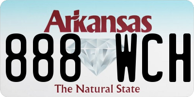 AR license plate 888WCH